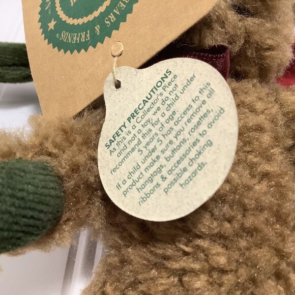 BOYDS COLLECTION Teddy Bear Named Felicity in Red Velvet Stocking by Boyd's - Picture 3 of 9